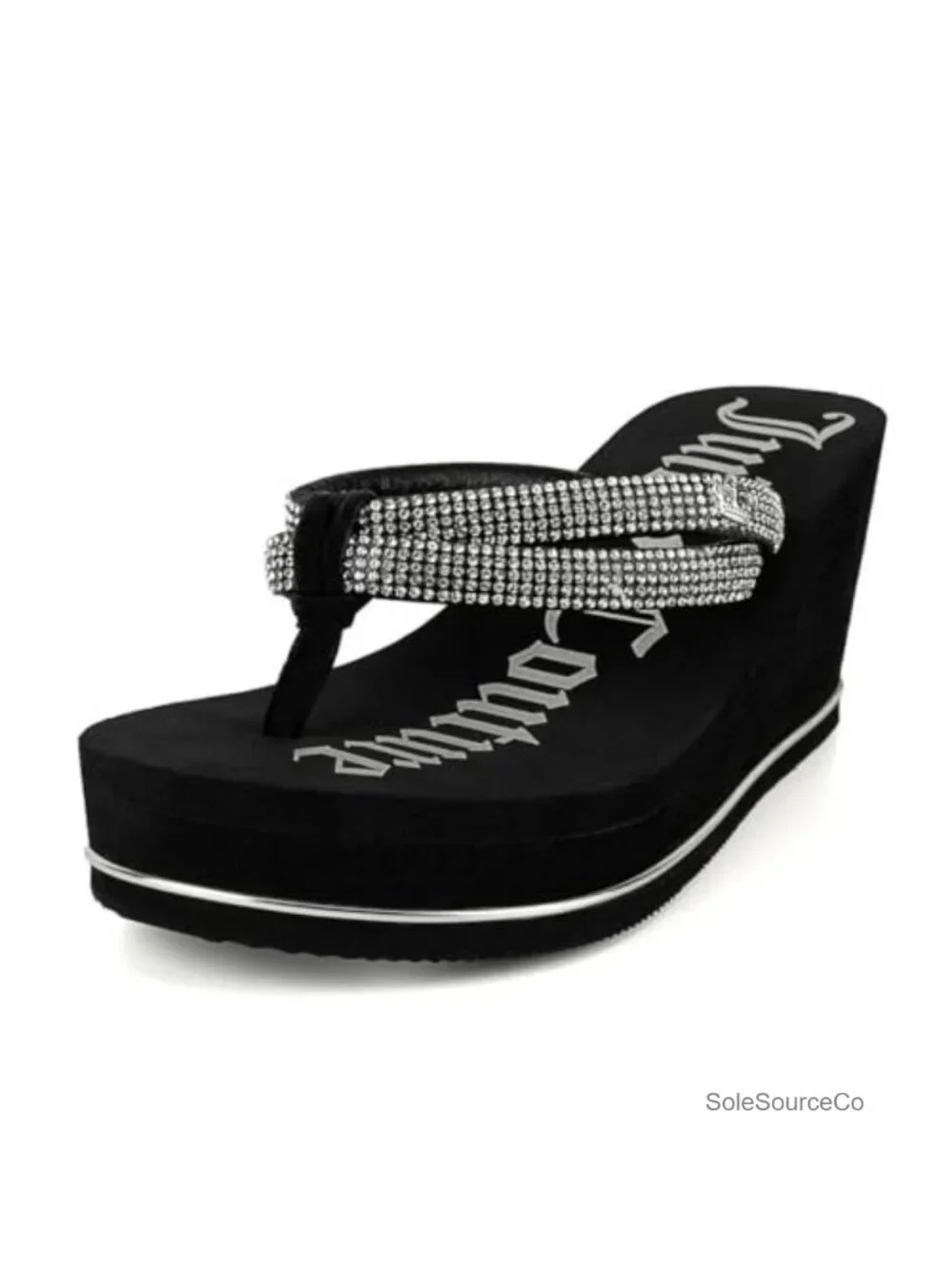Women's Wedge Platform Flip Flops, Thong Style Beach Sandals with Soft Footbed,